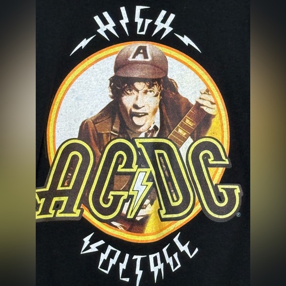 AC/DC High Voltage Band T-Shirt L Black 100% Cotton Unisex - Picture 4 of 6